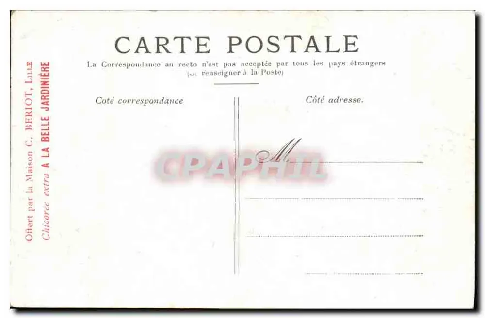Versailles — A galeria das batalhas — C. Beriot, Luneville - Verso