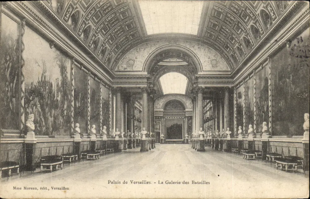 Schloss Versailles — Die Schlachtengalerie — Mme Moreau, Verlag, Versailles - Vorderseite