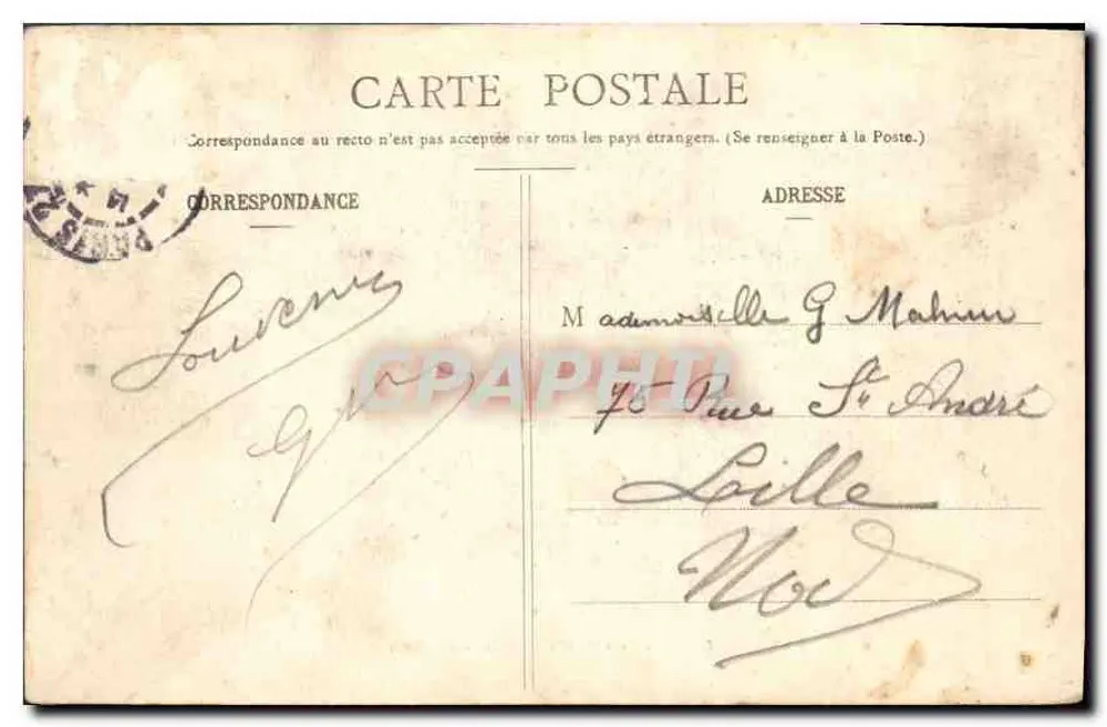 Schloss Versailles — Die Schlachtengalerie — Mme Moreau, Verlag, Versailles - Rückseite