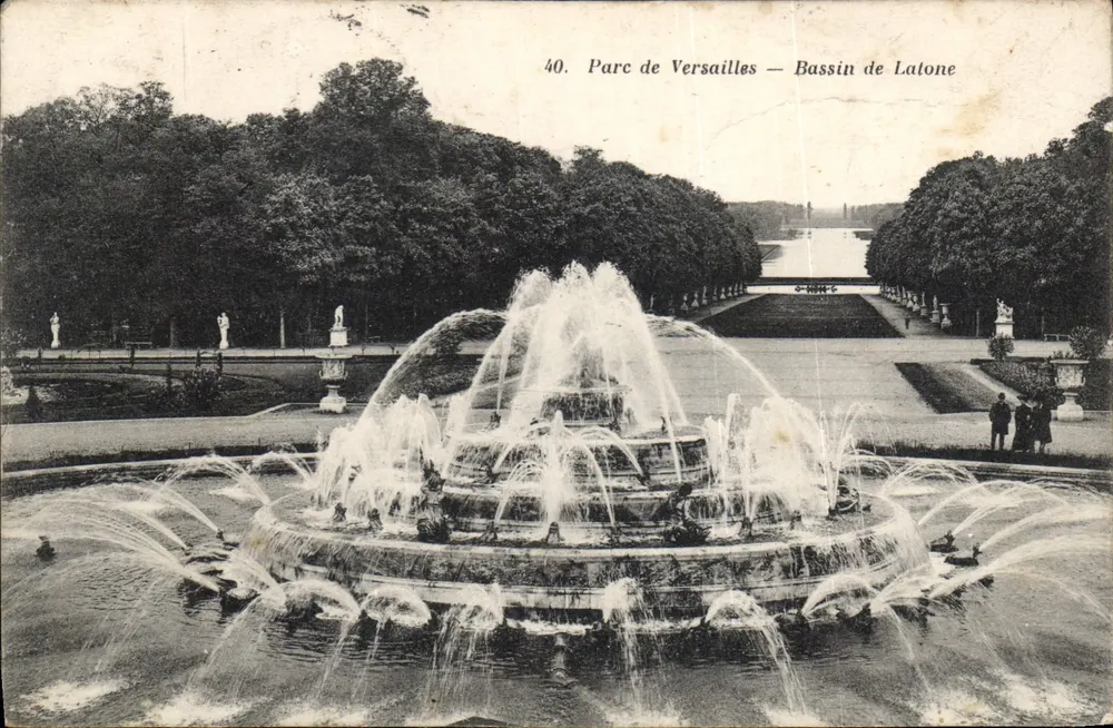 Parque de Versailles — Bassin de Latone — Héliotype Bourdier et Faucheux, n°40 - Frente