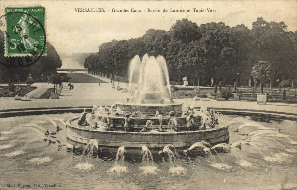 Versailles - Grandes Eaux - Bassin de Latone und Tapis-Vert — Frau Moreau, Verlag, Versailles - Vorderseite