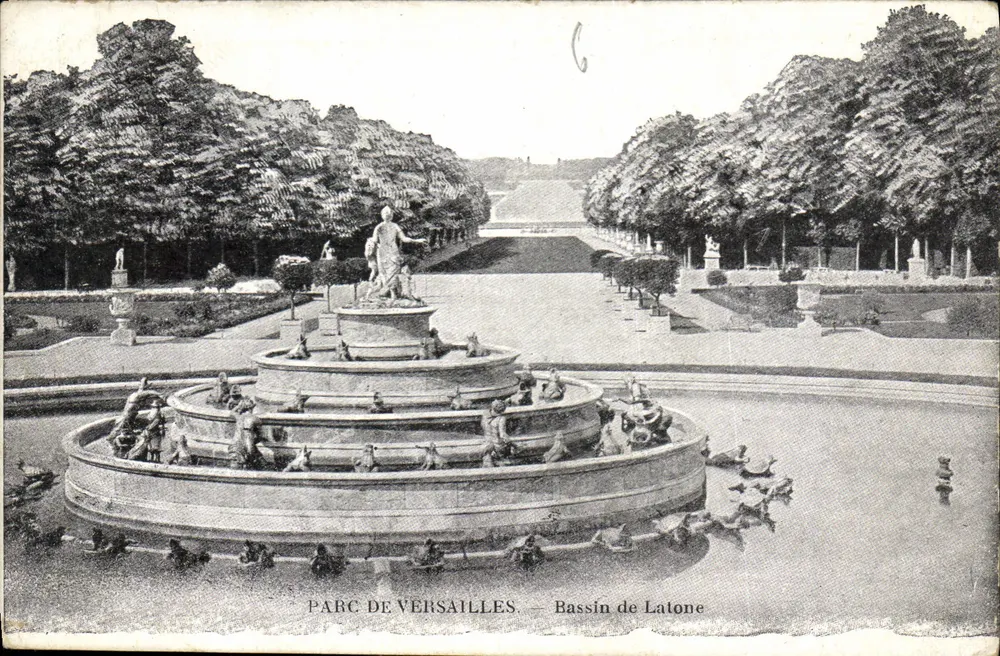 Parque de Versalles — Bassin de Latone — editor Levy Fils et Cie - Anverso