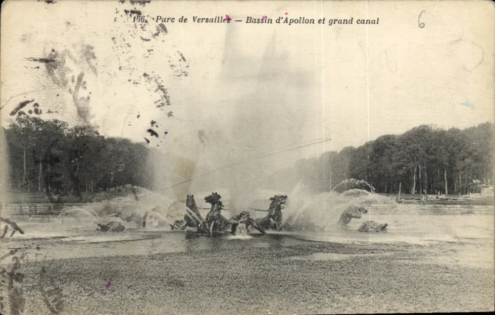 Parc de Versailles — Bassin d'Apollon und Grand Canal — unbekannter Verlag, n° 166 - Vorderseite