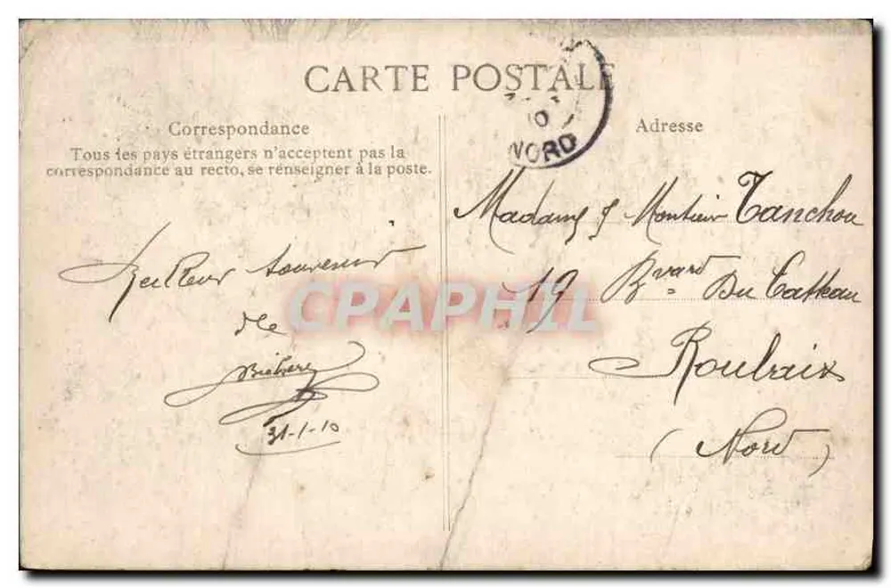 Versailles — Der Park, Bassin des Drachen und Avenue de Trianon — Verlag E.P.D. Nr. 218 - Rückseite