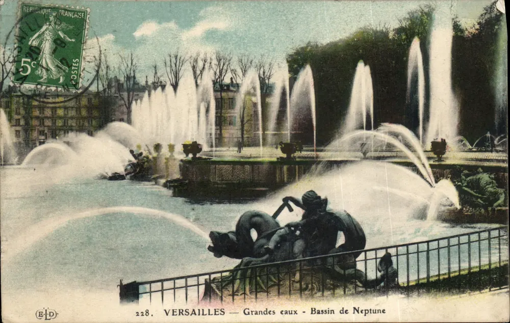 Versailles — Grandes eaux - Bassin de Neptune — E.P.D. n°228 - Recto