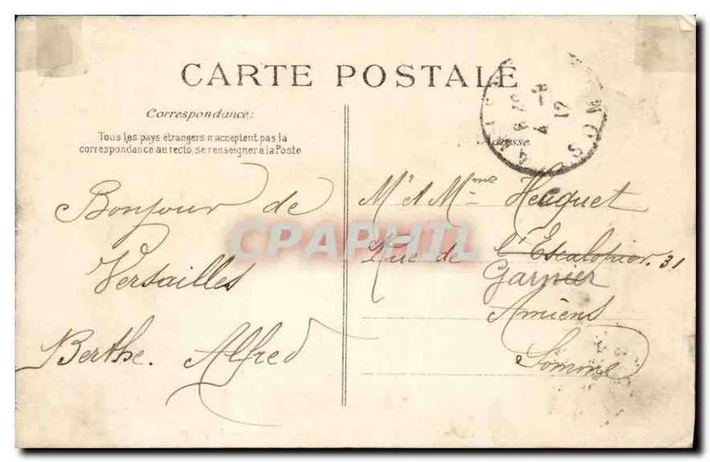 Versailles — Grandes eaux - Bassin de Neptune — E.P.D. n°228 - Verso