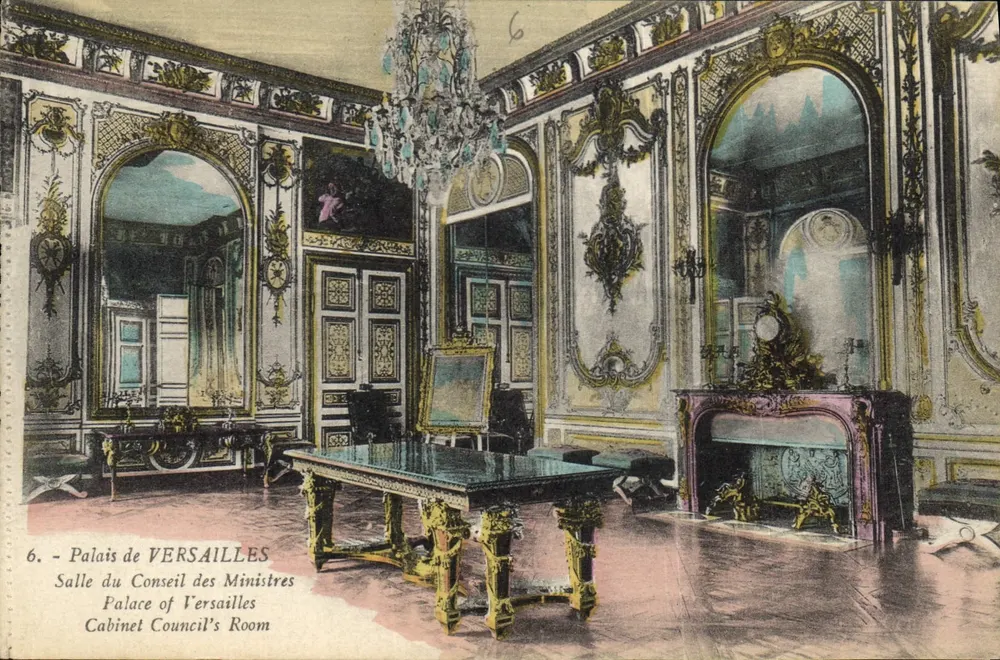 Palast von VERSAILLES — Zimmer des Ministerrats — Moreau Édit., Versailles, n°6 - Vorderseite