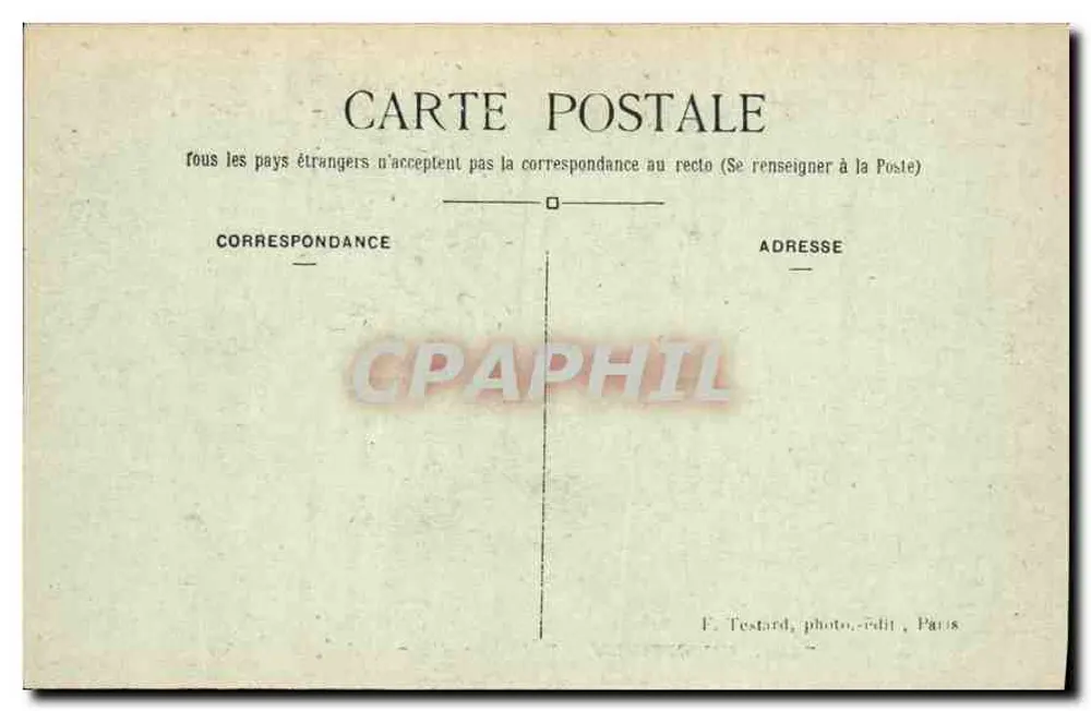 Chantilly - Bois Bourillon - L'Allée — E. M. n° 7315 - Verso