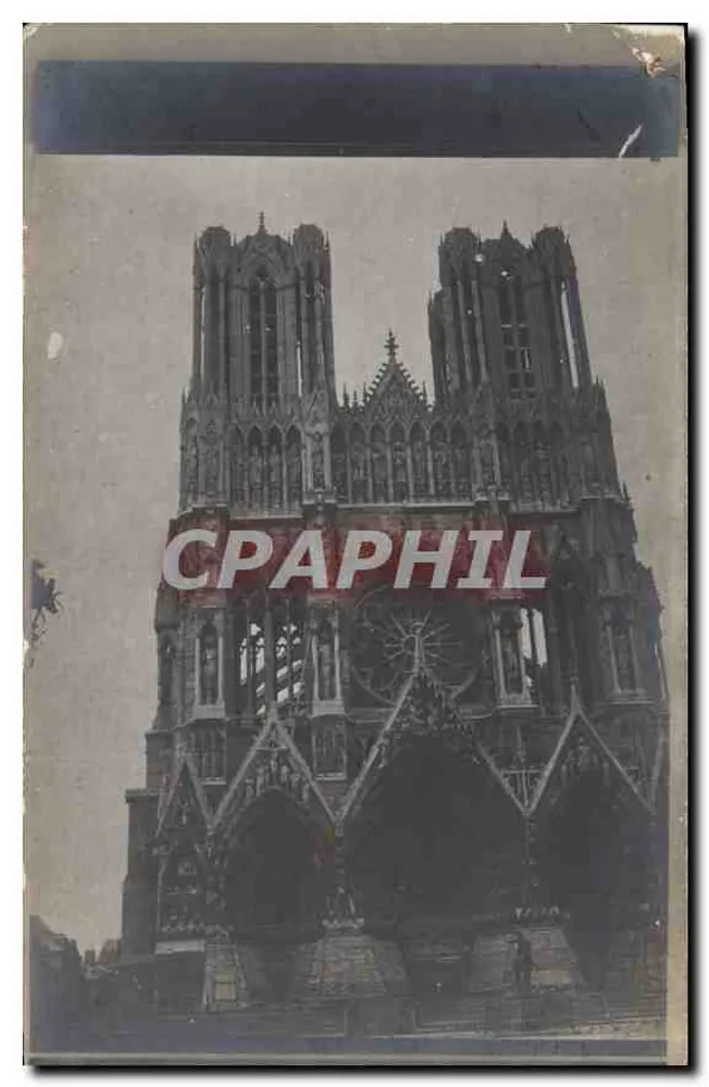 Sint-Niklaaskathedraal te Reims — uitzicht op de voorgevel — uitgever onbekend - Voorkant