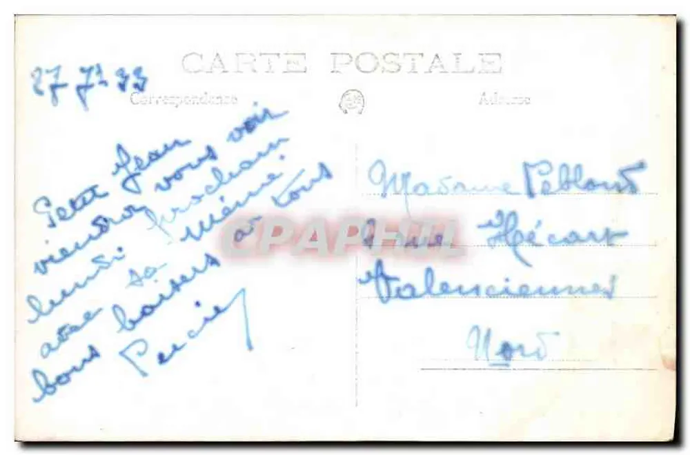 Casa com grade e criança — Pacy-sur-Oise — Carte postale - Verso