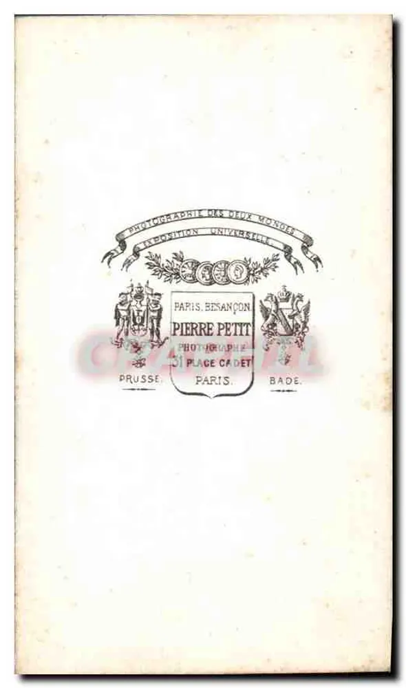 Porträt einer Frau — Paris, um 1870 — Pierre Petit - Rückseite