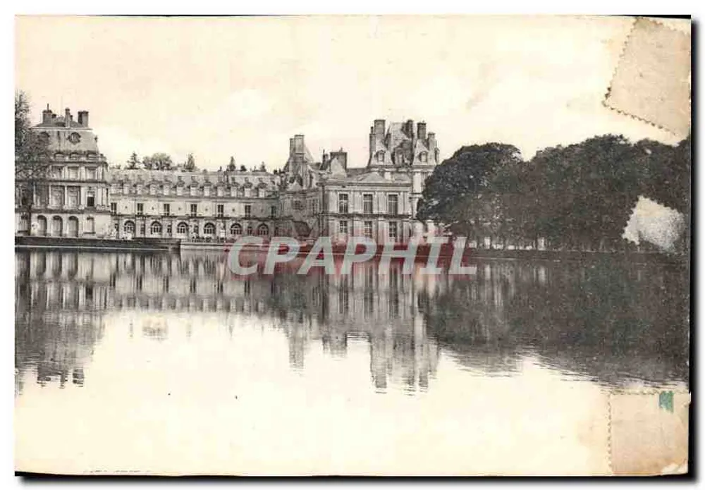 Castelo de Fontainebleau — vista do parque e do lago — editor não identificado - Frente