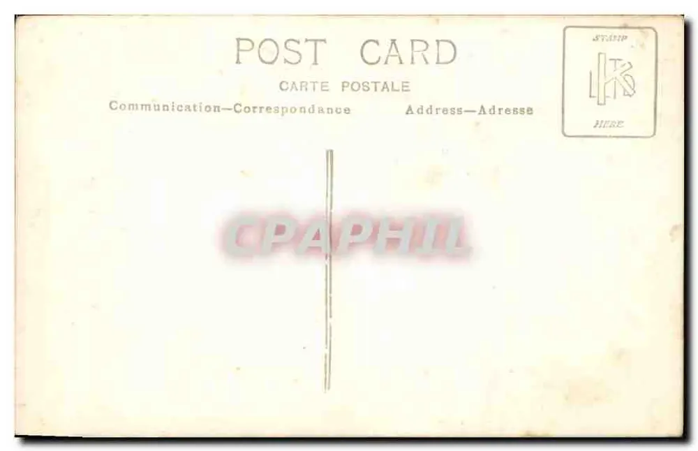 Três crianças — estúdio fotográfico — carta postal anônima - Verso
