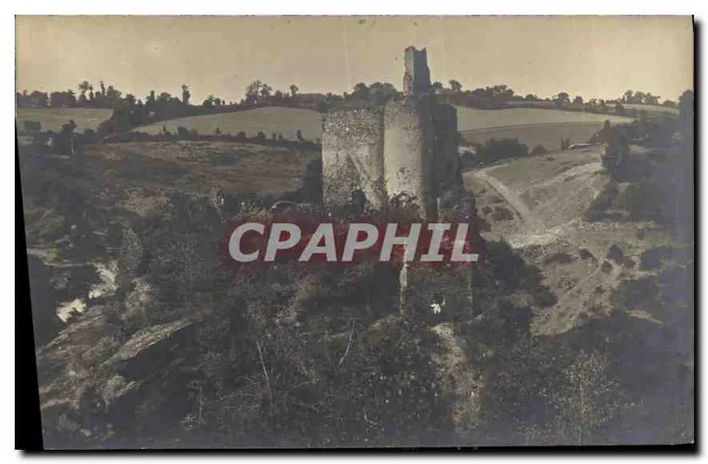 Ruiny zamku — widok panoramiczny — kartka pocztowa algierska - Awers