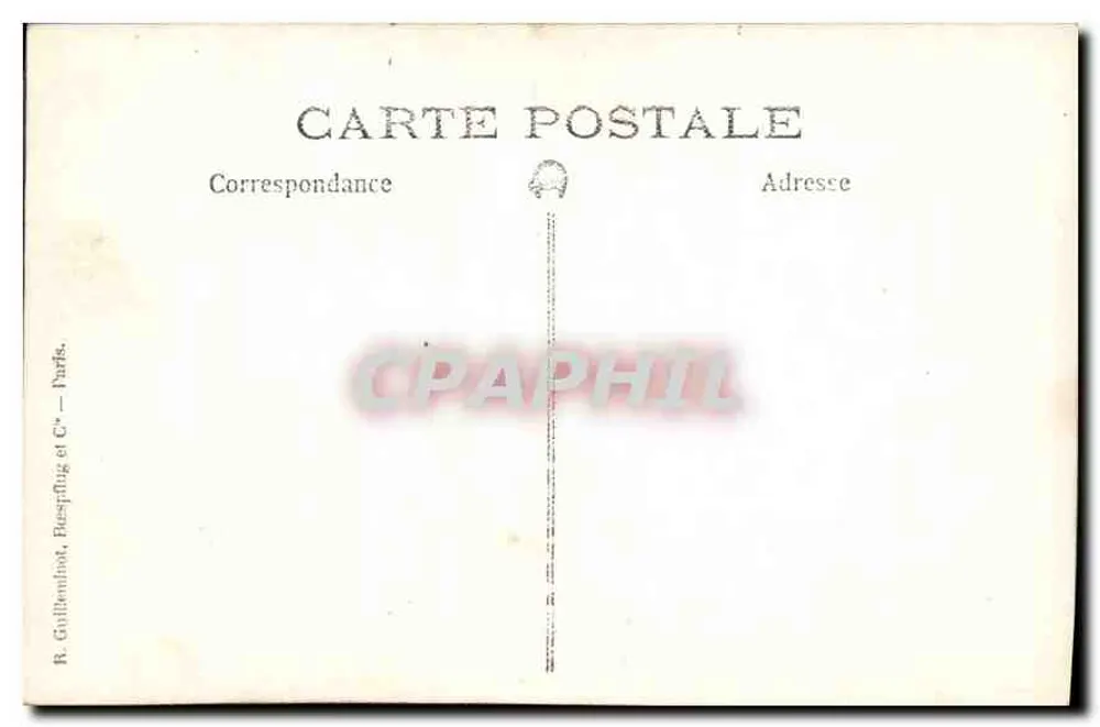 Retrato de um homem com terno — editor R. Guillenlinot, Paris - Verso