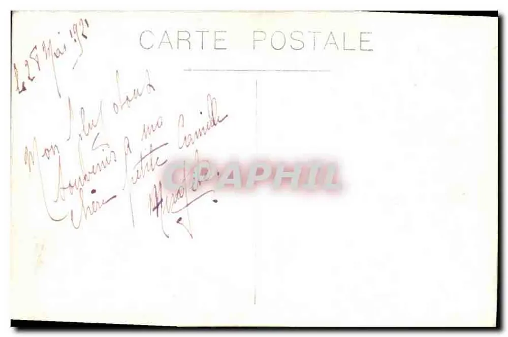 Duas jovens mulheres — ao ar livre — Cartão postal - Verso