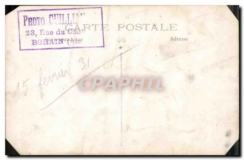 Grupo de jovens em traje de marinheiro — Foto Guillian, Béthune (Pas-de-Calais) — n° 524 - Verso