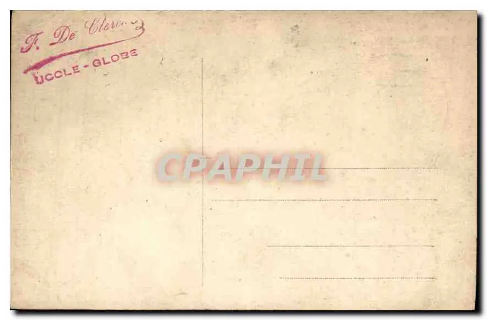 Família ou grupo de quatro pessoas — estúdio — F. De Clerc, Uccle-Globe - Verso