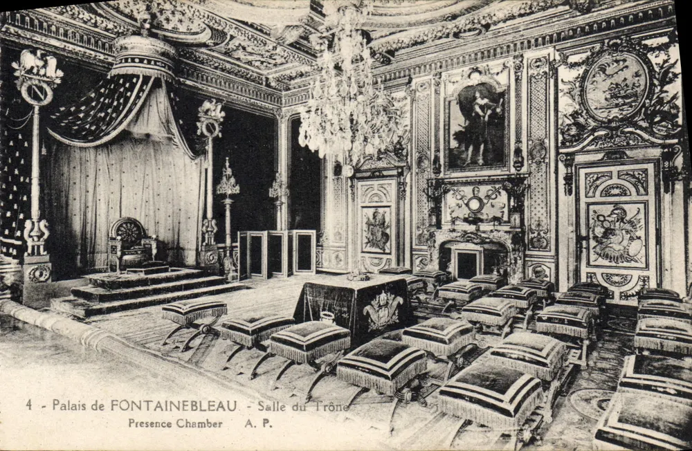 Schloss FONTAINEBLEAU - Thronsaal — A.P. — Nr. 4 - Vorderseite