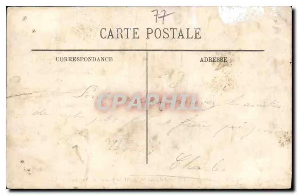 Castelo de Fontainebleau — Antecâmara dos Apartamentos de Napoléon — LL. — n° 63 - Verso