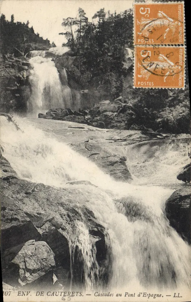 Umgebung von Cauterets — Wasserfälle am Pont d'Espagne — LL - Vorderseite
