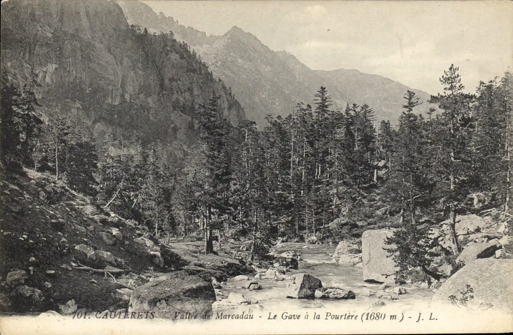 Vale da Marcadau - O Gave na Poutière (1680 m) - J. L. - Frente
