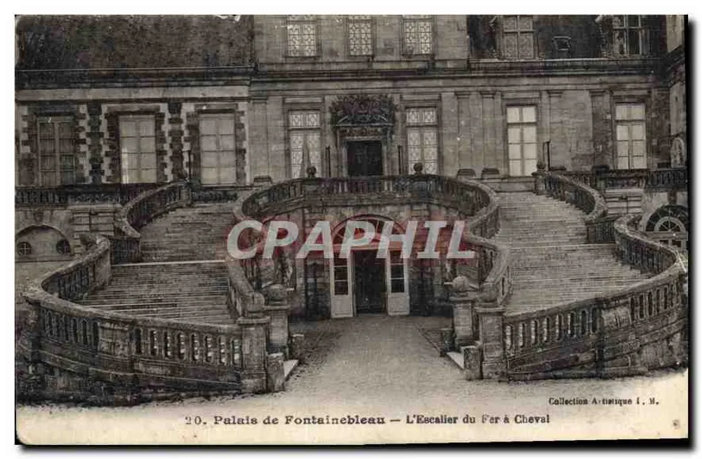 Schloss Fontainebleau — Die Eisenpferdestiege — Künstlerische Sammlung I. M. - Vorderseite