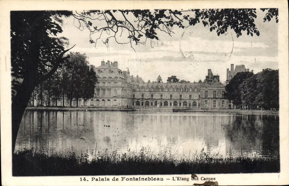 Palais de Fontainebleau — L'Étang des Carpes — Verleger unbekannt, n° 14 - Vorderseite