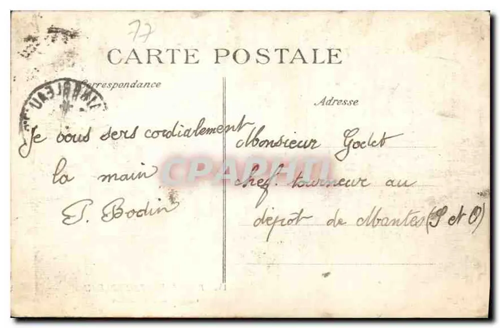 Palácio de FONTAINEBLEAU — Gabinete da Abdicação — Editor A. E. D. n°14 - Verso