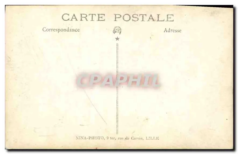Retrato de casal — estúdio — Nina-Photo, 9 ter rue de Carvin, Lille - Verso