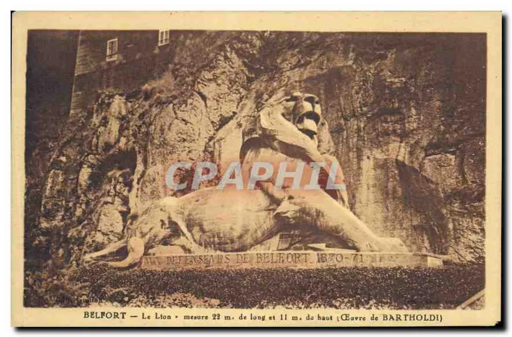 Belfort — O Leão — obra de Bartholdi - Frente