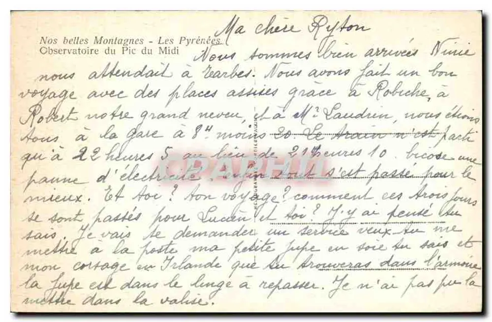 Observatorium des Pic du Midi — Die Pyrenäen — Verlag Oirr - Rückseite