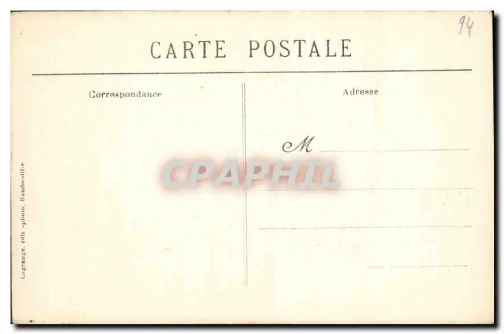 Foresta di Rambouillet — Lago di Coupe-Gorge — Larrange, editore - Verso