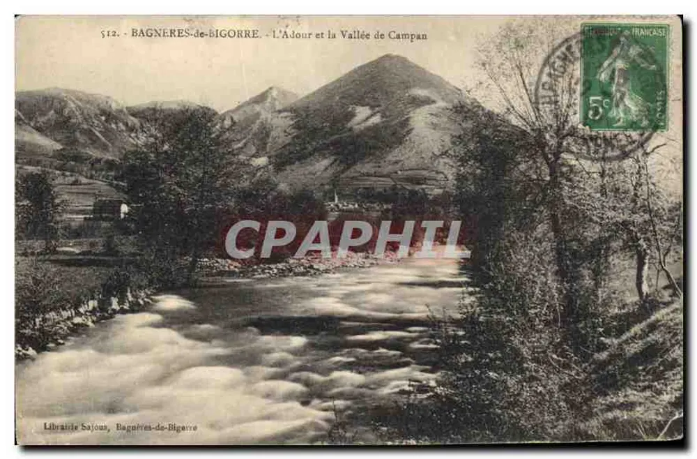 Bagnères-de-Bigorre — Der Adour und das Tal von Campan — Buchhandlung Sajous, Bagnères-de-Bigorre - Vorderseite