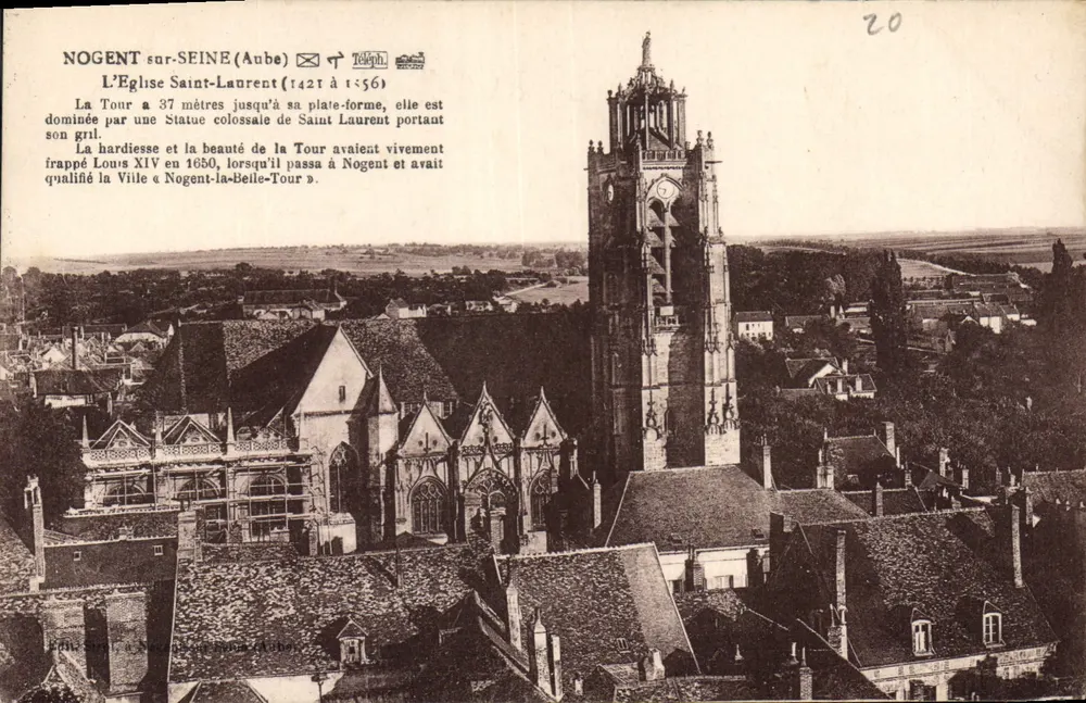Nogent-sur-Seine (Aube) — Kirche Saint-Laurent (1421-1556) — Unbekannter Verleger, Seriennummer 20 - Vorderseite