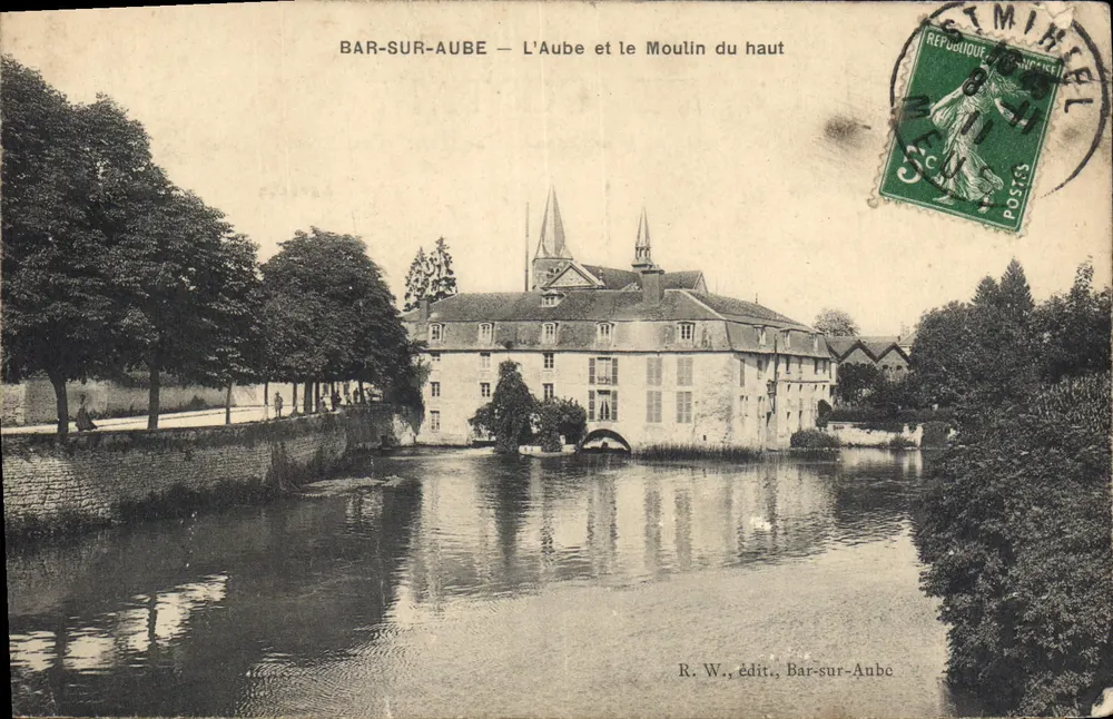 Bar-sur-Aube — L'Aube und das Hochmühle — R. W. édit., Bar-sur-Aube - Vorderseite