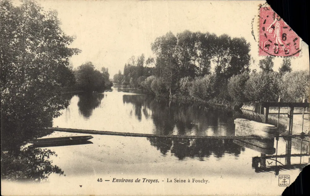 Die Seine bei Fouchy — Umgebung von Troyes — Recodo, Nancy, n°45 - Vorderseite