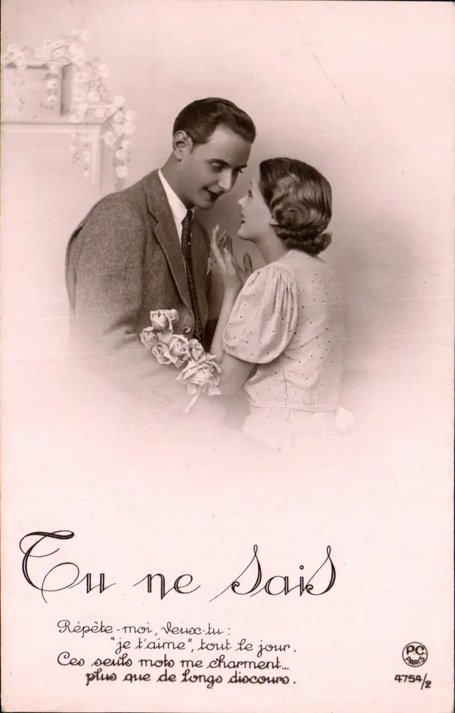 Casal amoroso — texto amoroso — PC Paris n°4754/2 - Frente