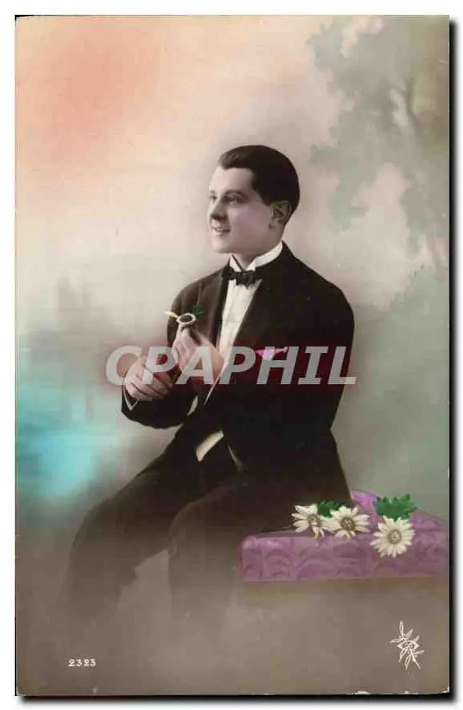 Jovem homem em traje de festa — retrato — editor desconhecido, n° 2323 - Frente
