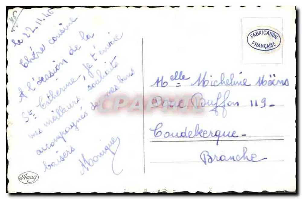 Santa Catarina — casal amoroso em uma estrela — editor Amag, n°755 - Verso