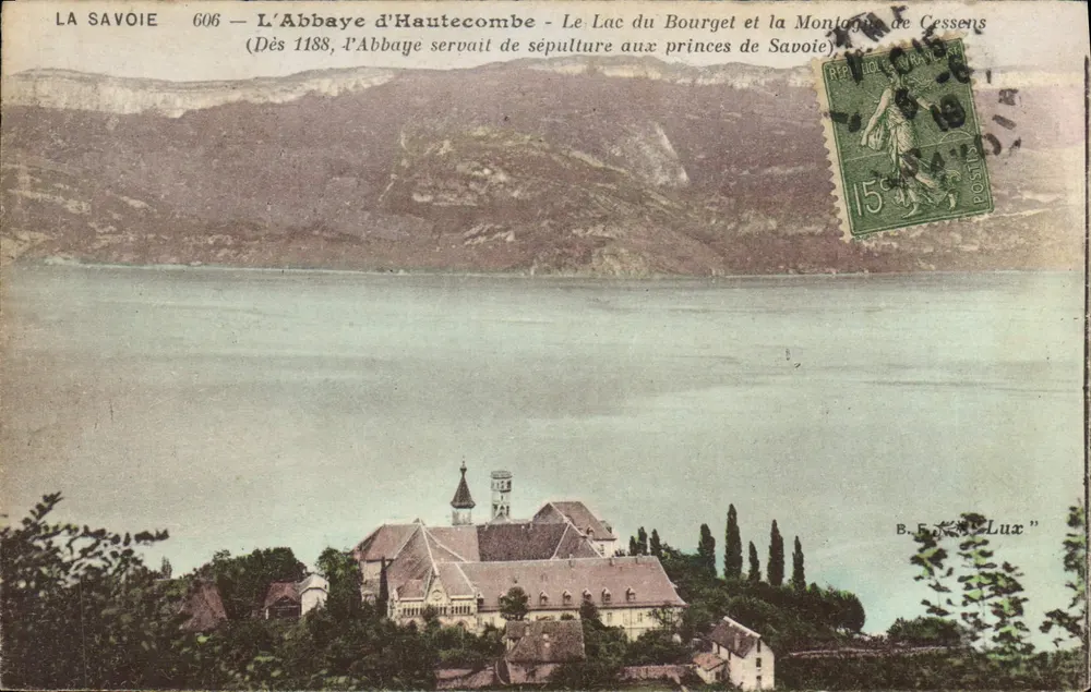 Abtei Hautecombe — See Bourget und Berg Cessens — B. F. Lux, n°606 - Vorderseite