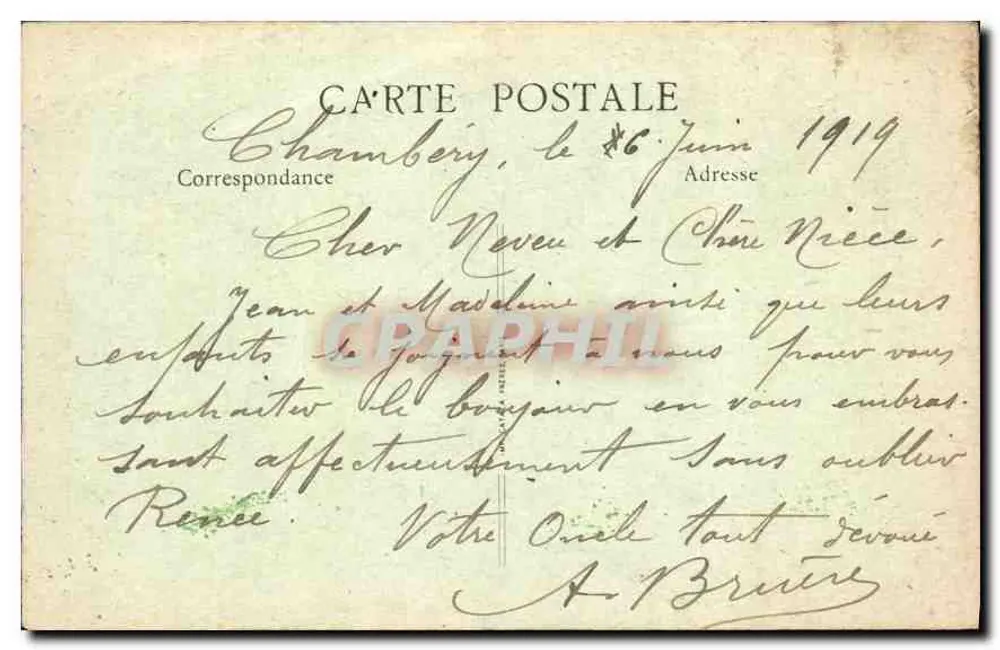 Abtei Hautecombe — See Bourget und Berg Cessens — B. F. Lux, n°606 - Rückseite