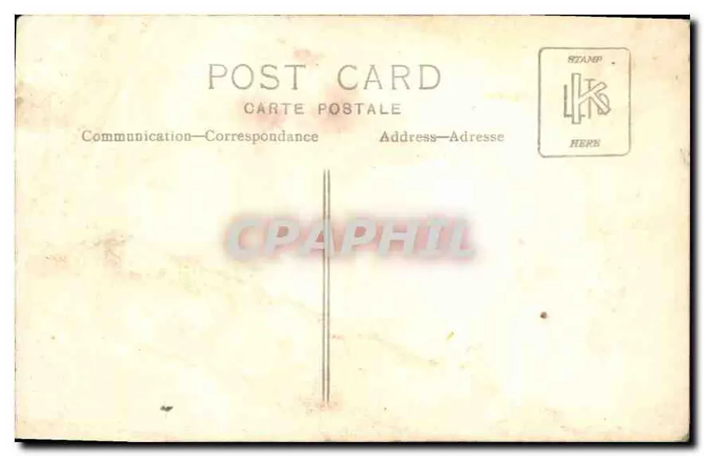 Dois crianças — estúdio fotográfico — carta postal anônima - Verso