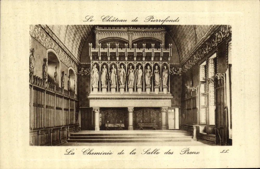Das Schloss Pierrefonds — Der Kamin des Saals der Prêux — L.L. - Vorderseite