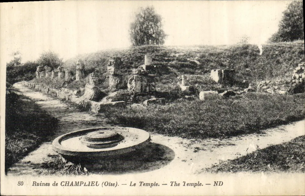 Ruínas de CHAMPLIEL (Oise) — O Templo — Editor ND, n° 80 - Frente