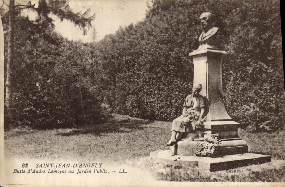 Büste von André Lemoyne im öffentlichen Garten — Saint-Jean-d'Angély — LL, Serie 23 - Vorderseite