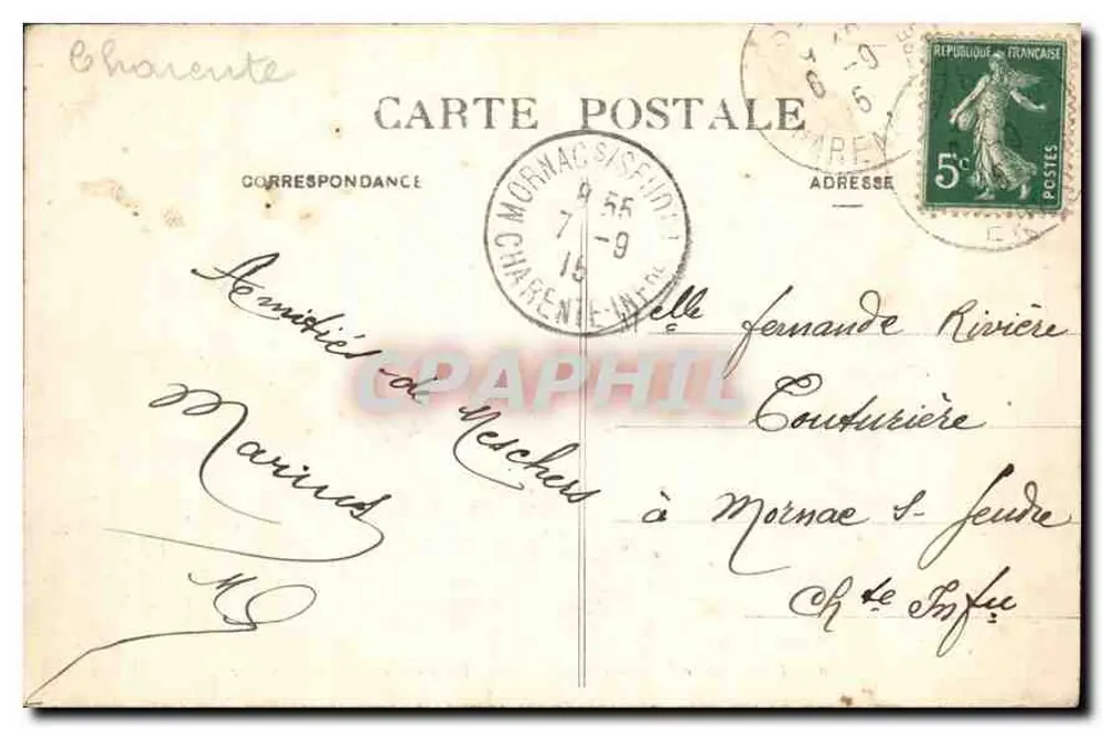Umgebung von Royan - MESCHERS - Trou des Cadets am Meer — Marcel Delhof, Phototyp, Bordeaux - Rückseite