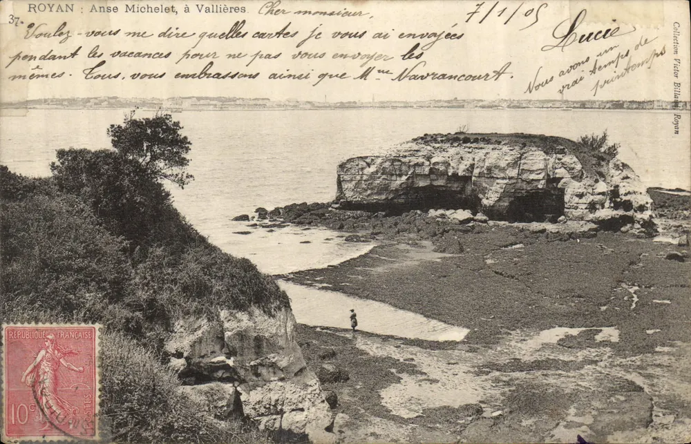 Royan : Anse Michelet, à Vallières — Editora desconhecida, n° 37 - Frente