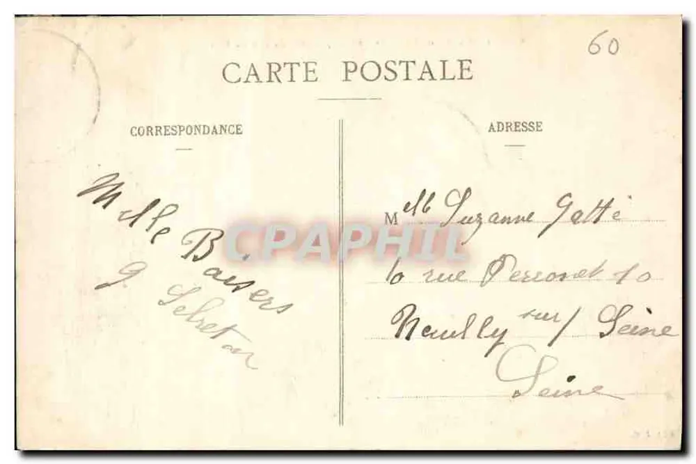 Compiègne - O Castelo, Fachada do Lado do Parque — editor desconhecido, n° 12 - Verso