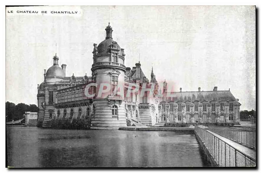 O Castelo de Chantilly — vista do castelo e de seus jardins — - Frente